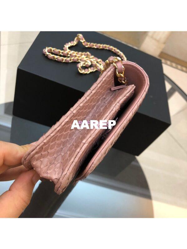 Replica Chanel Classic Wallet On Chain WOC in Python Leather 33814 C10 3