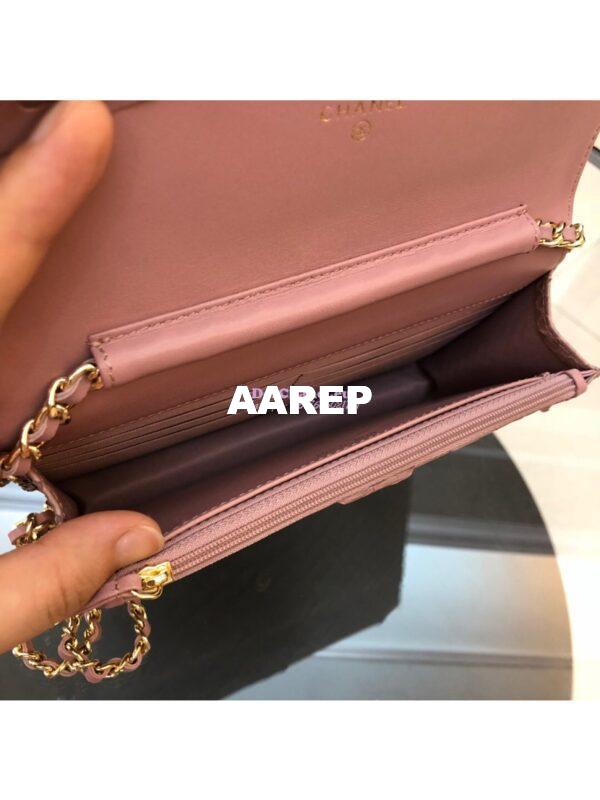 Replica Chanel Classic Wallet On Chain WOC in Python Leather 33814 C10 6
