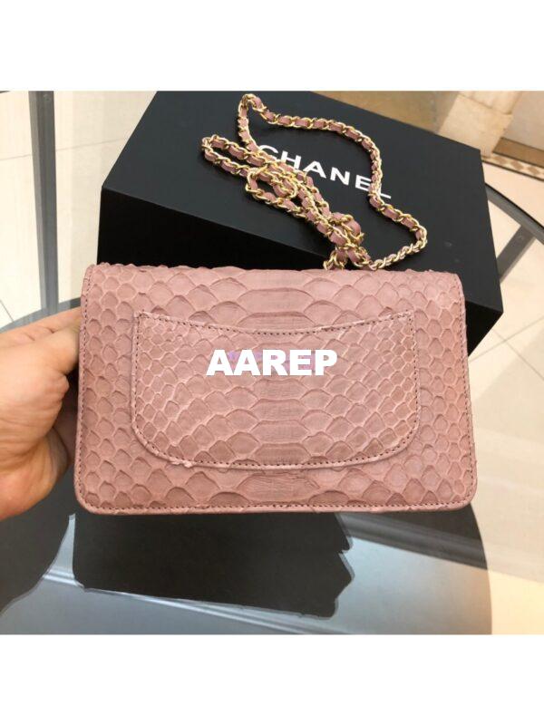 Replica Chanel Classic Wallet On Chain WOC in Python Leather 33814 C10 7
