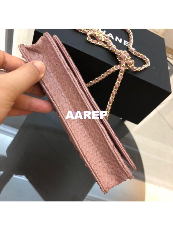 Replica Chanel Classic Wallet On Chain WOC in Python Leather 33814 C10 8