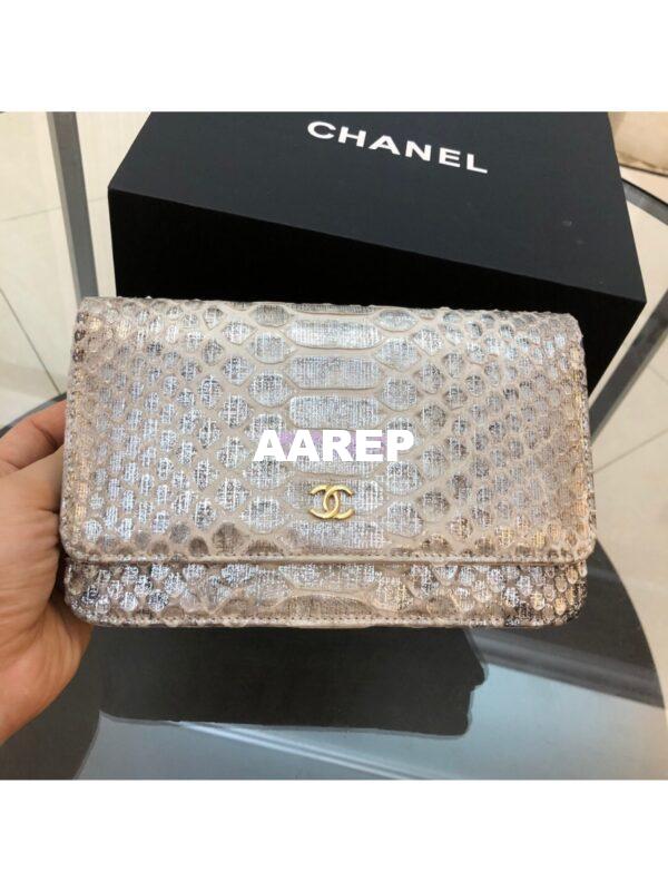 Replica Chanel Classic Wallet On Chain WOC in Python Leather 33814 C09