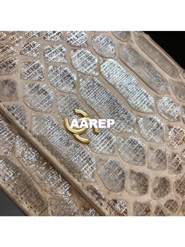 Replica Chanel Classic Wallet On Chain WOC in Python Leather 33814 C09 3