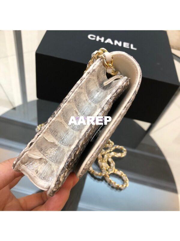 Replica Chanel Classic Wallet On Chain WOC in Python Leather 33814 C09 4