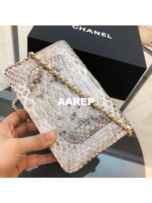 Replica Chanel Classic Wallet On Chain WOC in Python Leather 33814 C09 8