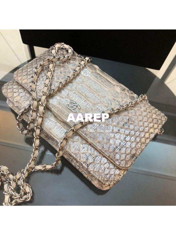 Replica Chanel Classic Wallet On Chain WOC in Python Leather 33814 C09 10
