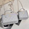 Replica Chanel New 24A Lambskin Vanity With Chain and Top Handle AP2199 Beige 2