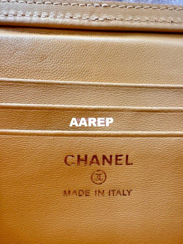 Replica Chanel New 24A Lambskin Vanity With Chain and Top Handle AP2199 Beige 13