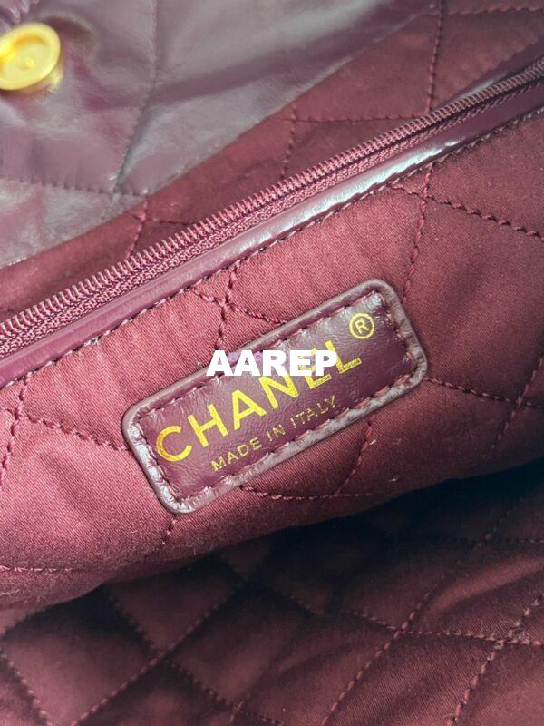 Replica Chanel 22 Handbag Shiny Calfskin & Gold Metal AS3260 AS3261 Dark Burgundy 10