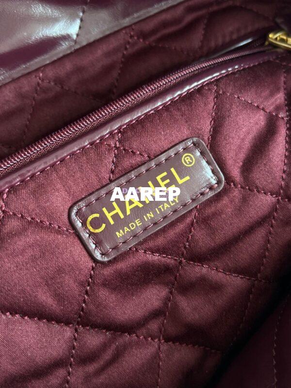 Replica Chanel 22 Handbag Shiny Calfskin & Gold Metal AS3260 AS3261 Dark Burgundy 22