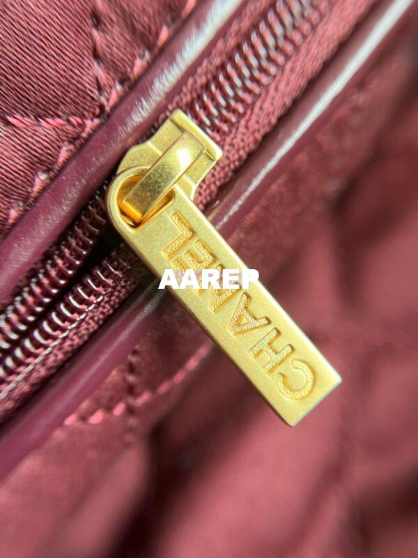 Replica Chanel 22 Handbag Shiny Calfskin & Gold Metal AS3260 AS3261 Dark Burgundy 23