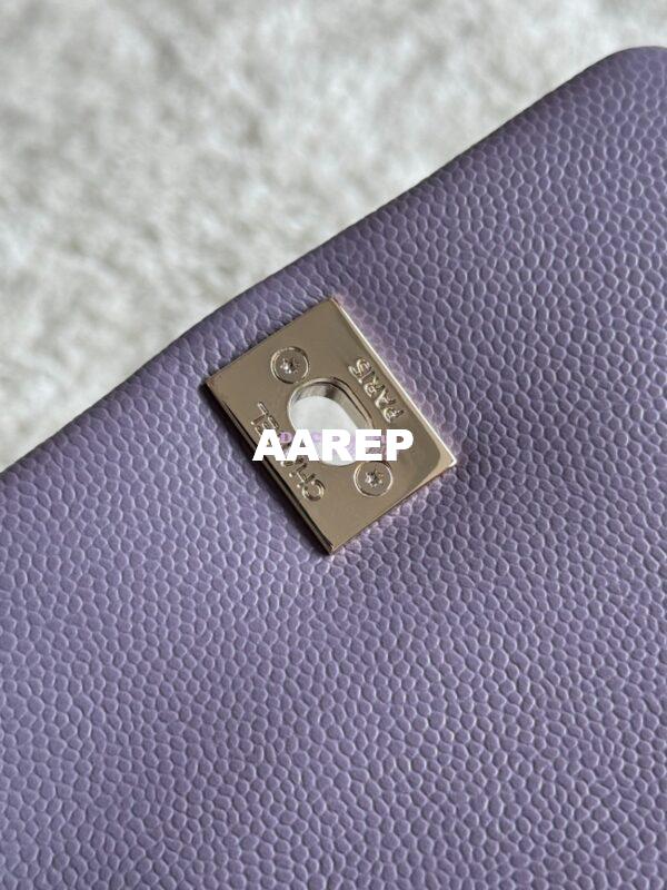 Replica Chanel Grained Shiny Calfskin Small Backpack AS3787 Light Purple 9