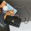 Replica Chanel Clutch With Chain Tweed, Sequins AP4028 Black 2