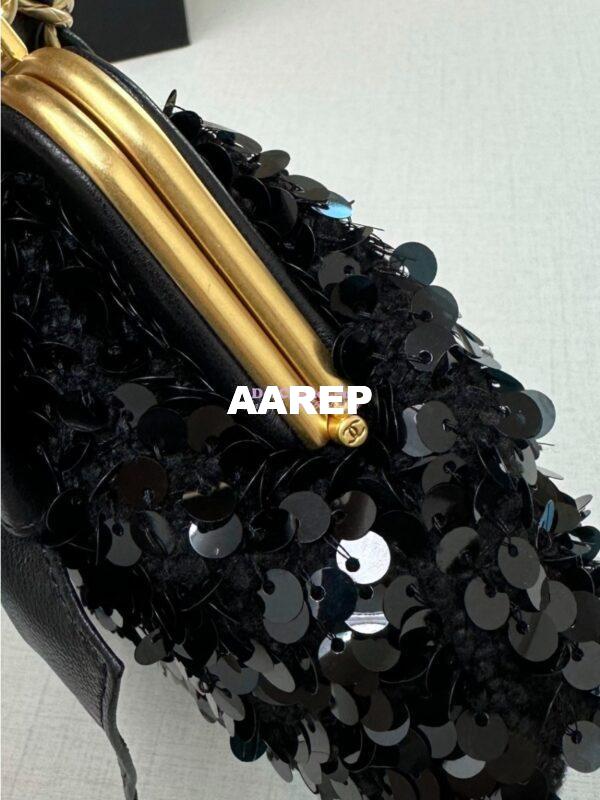 Replica Chanel Clutch With Chain Tweed, Sequins AP4028 Black 7