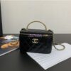 Replica Chanel 24C 31 Mini Shopping Bag Chain Clutch Shiny Lambskin & Gold-Tone Metal AS3656 White & Black 2