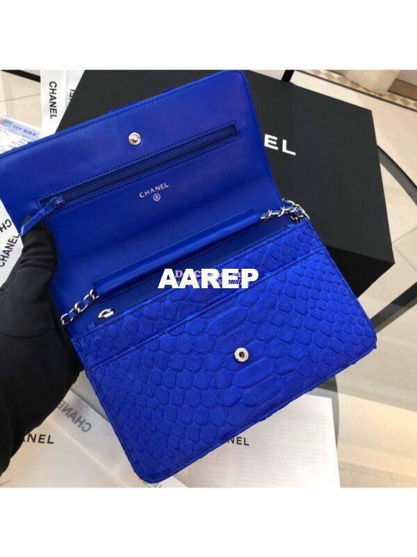 Replica Chanel Classic Wallet On Chain WOC in Python Leather 33814 C07 6