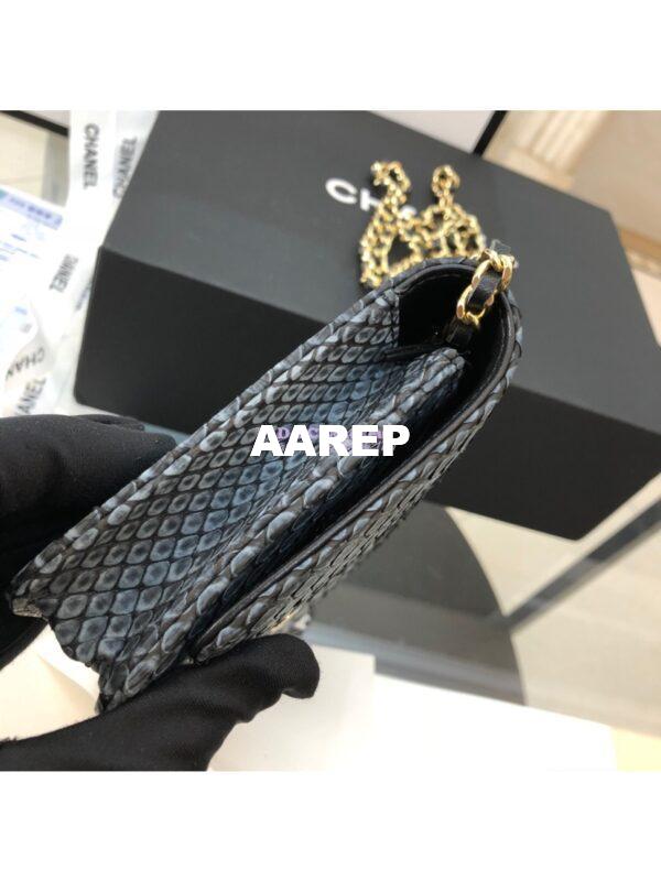 Replica Chanel Classic Wallet On Chain WOC in Python Leather 33814 C08 3