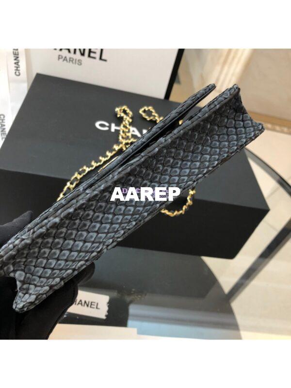 Replica Chanel Classic Wallet On Chain WOC in Python Leather 33814 C08 4