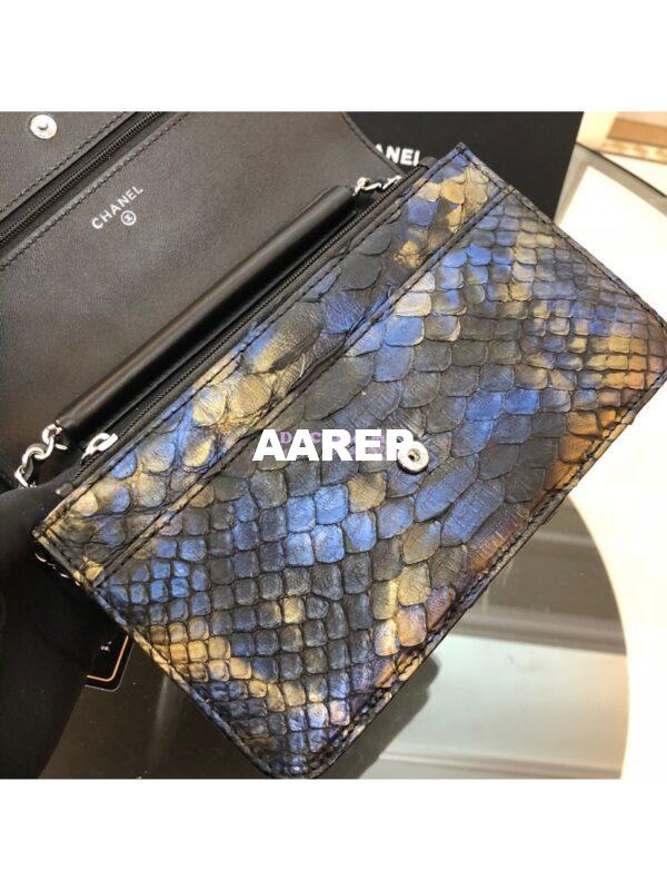 Replica Chanel Classic Wallet On Chain WOC in Python Leather 33814 C06 3