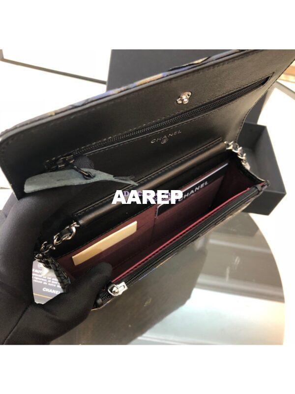 Replica Chanel Classic Wallet On Chain WOC in Python Leather 33814 C06 4