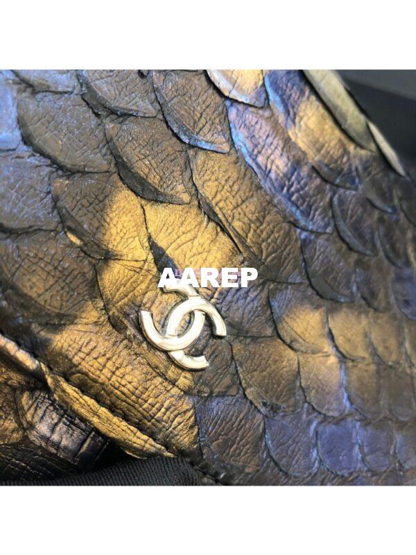 Replica Chanel Classic Wallet On Chain WOC in Python Leather 33814 C06 9
