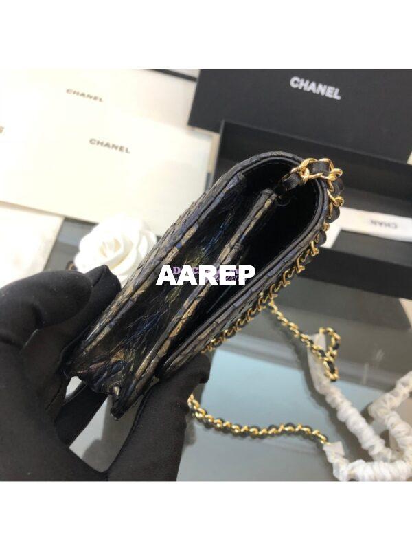 Replica Chanel Classic Wallet On Chain WOC in Python Leather 33814 C06 10