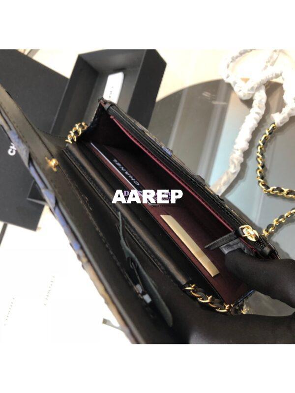 Replica Chanel Classic Wallet On Chain WOC in Python Leather 33814 C06 13