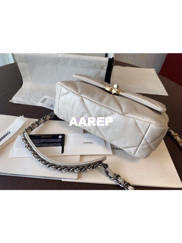 Replica Chanel 19 Small Flap Bag AS1160 Lambskin Light Beige 11