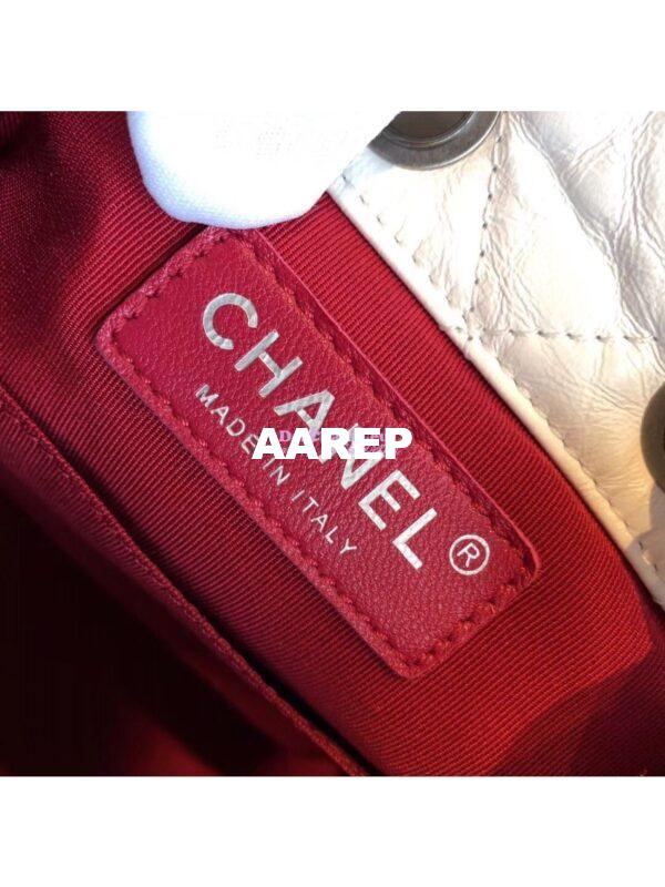 Replica Chanel Gabrielle Backpack A94485 White Black 9
