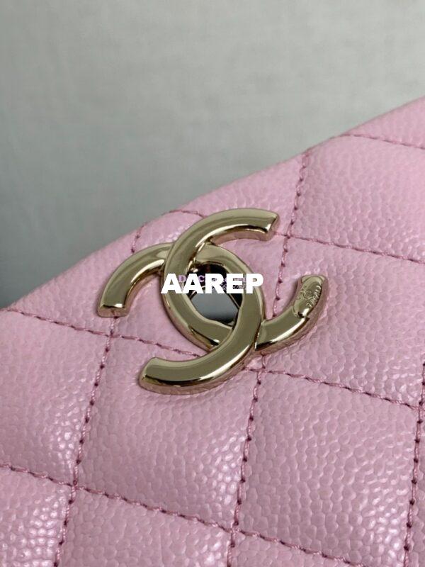 Replica Chanel Grained Shiny Calfskin Backpack AS3860 Light Pink 8