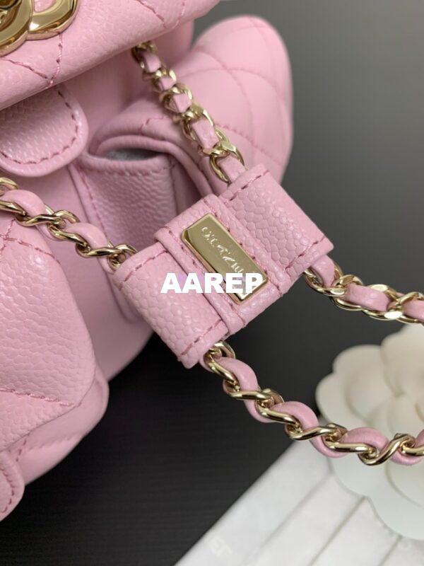 Replica Chanel Grained Shiny Calfskin Small Backpack AS3787 Light Pink 8