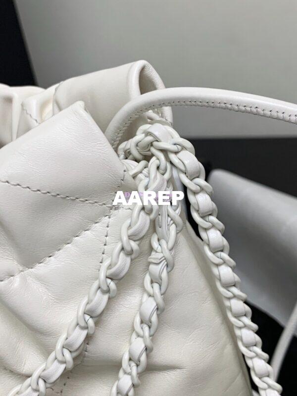 Replica Chanel Mini 22 Handbag Gradient Grey Calfskin & Lacquered Metal AS3980 Light Grey 4