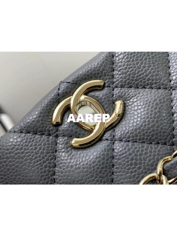 Replica Chanel Grained Shiny Calfskin Small Backpack AS3787 Grey 6