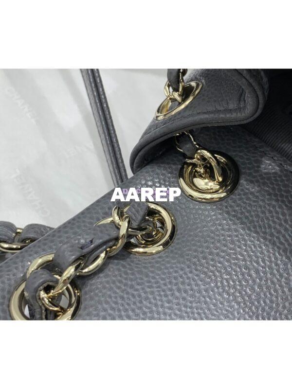 Replica Chanel Grained Shiny Calfskin Small Backpack AS3787 Grey 8
