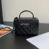 Replica Chanel 24P Hobo Bag  in Grained Shiny Calfskin AS4293 Black 2