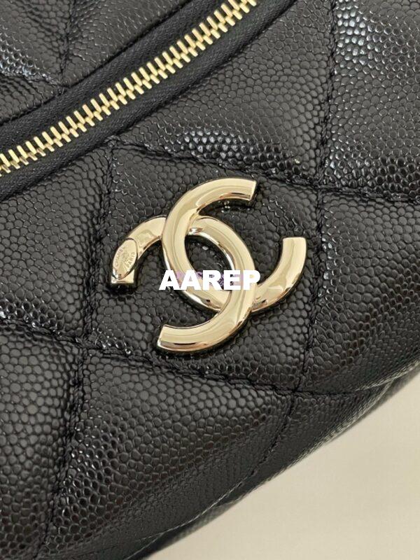 Replica Chanel 24P Hobo Bag  in Grained Shiny Calfskin AS4293 Black 6