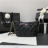 Replica Chanel 22 Handbag Shiny Calfskin & Gold Metal AS3260 Black Pocket Design 2