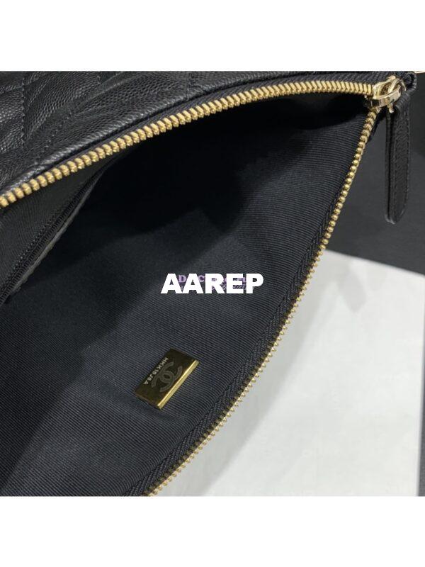 Replica Chanel 24P Small Hobo Bag  in Grained Shiny Calfskin AS4320 Black 9