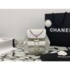 Replica Chanel 24P Limited Edition Tweed Quilted Pearl Twist Mini Square Flap AS4385 Pink
