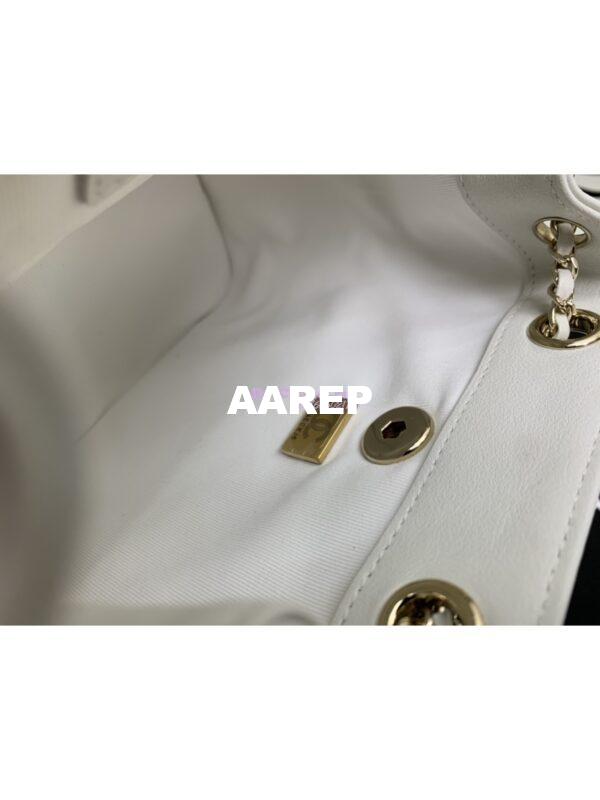 Replica Chanel 24P Mini Duma Backpack in Calfskin AS2908 White 9