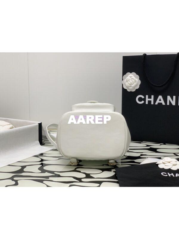 Replica Chanel 24P Mini Duma Backpack in Calfskin AS2908 White 11