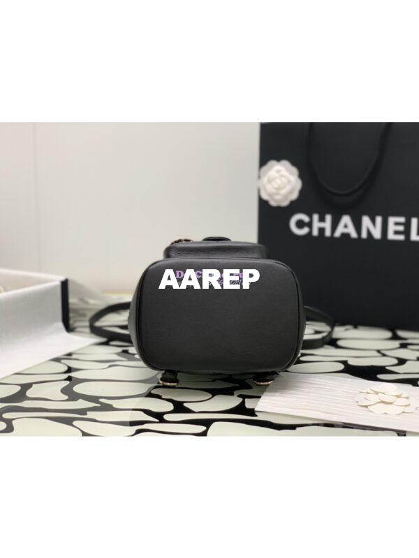 Replica Chanel 24P Mini Duma Backpack in Calfskin AS2908 Black 9