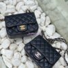 Replica Chanel Quilted Mini Classic Flap Bag Tiny Grainy Caviar Black 2