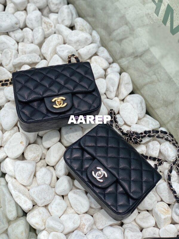Replica Chanel Quilted Mini Classic Flap Bag Classic Caviar Black