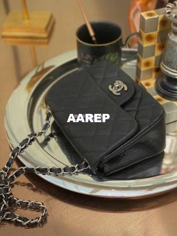 Replica Chanel Quilted Mini Classic Flap Bag Classic Caviar Black 5