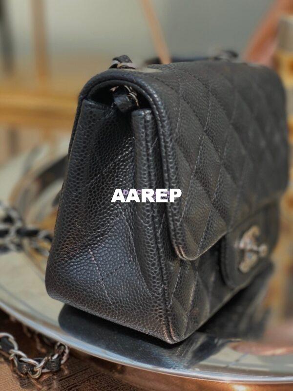 Replica Chanel Quilted Mini Classic Flap Bag Classic Caviar Black 6