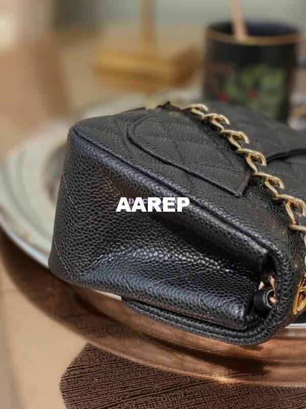 Replica Chanel Quilted Mini Classic Flap Bag Classic Caviar Black 14