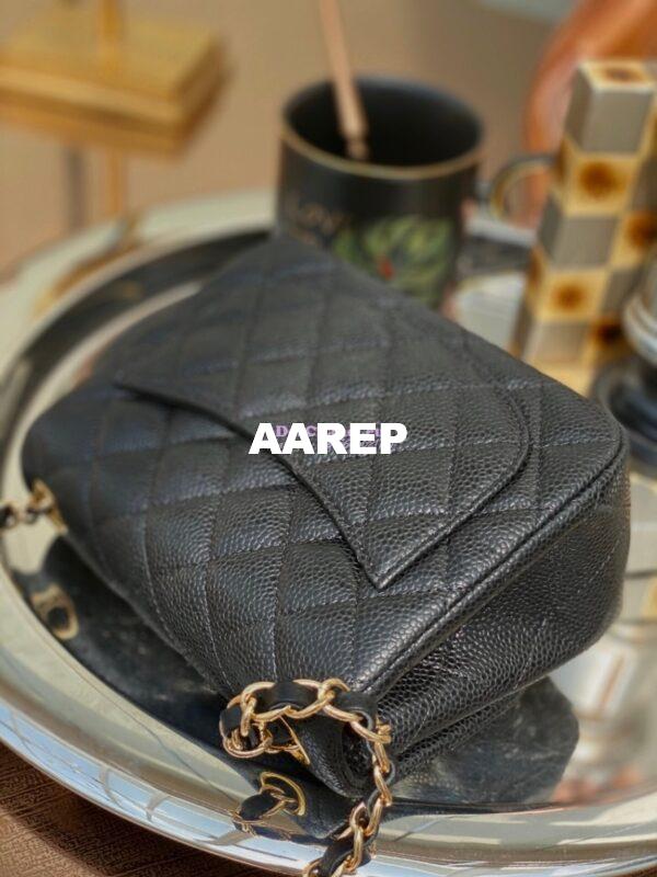 Replica Chanel Quilted Mini Classic Flap Bag Classic Caviar Black 15