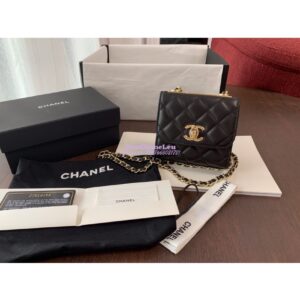 Replica Chanel Small Trendy CC Clutch With Chain A81633 Black
