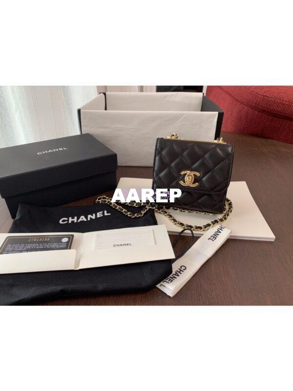 Replica Chanel Small Trendy CC Clutch With Chain A81633 Black