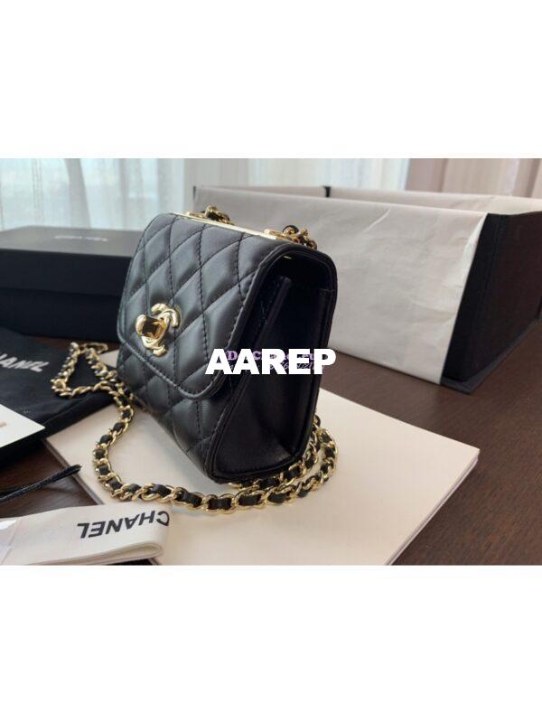 Replica Chanel Small Trendy CC Clutch With Chain A81633 Black 4